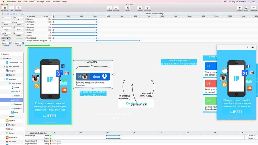 Principle Mac-приложение с плеером под iOS.