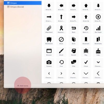 Легко добавляйте наборы иконок в приложение Iconjar