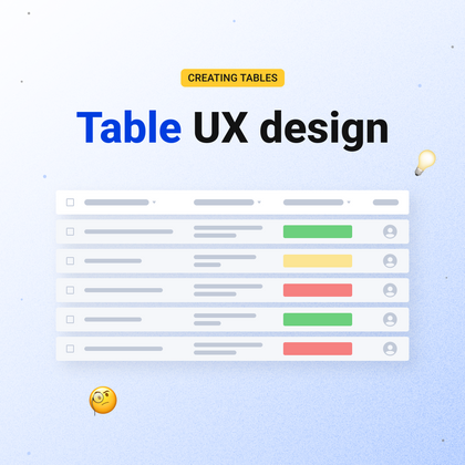 Cover image for Table UX design