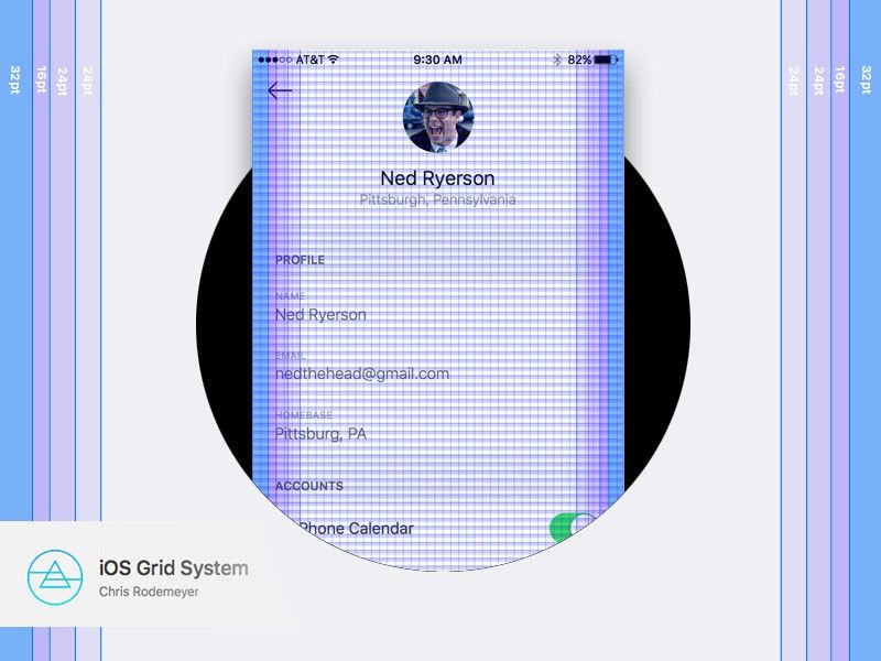 Удобная IOS сетка для дизайна мобильных приложений в Sketch