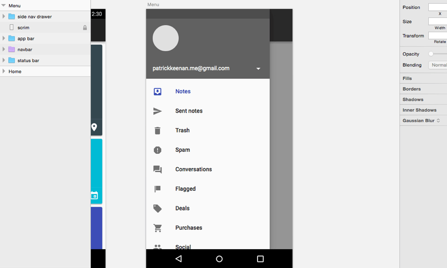 Мобильное Android приложения для заметок на основе Material Design в Sketch - 8
