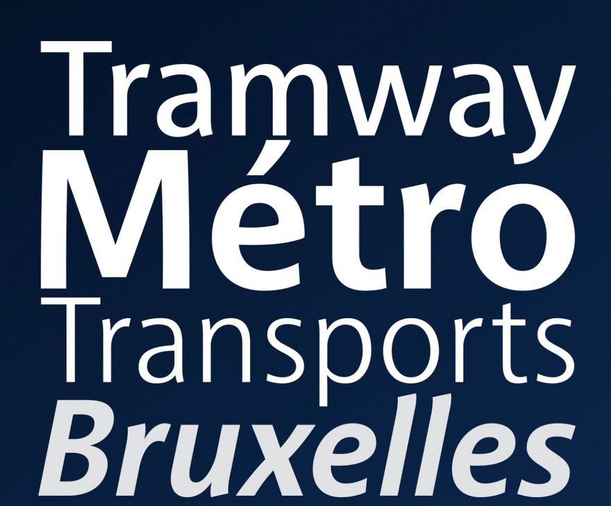 С 2006 года в Брюсселе используется шрифт Brusseline