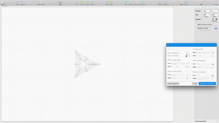 Super Shapes – Sketch плагин для создания сложных фигур. Пример -4