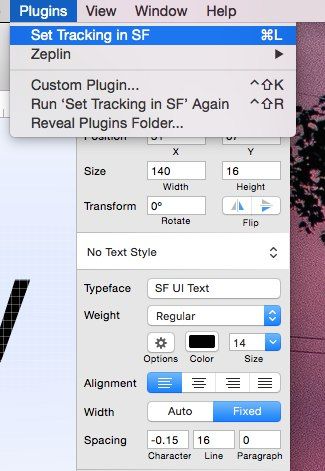 Как использовать шрифт San Francisco в Sketch и соответствовать таблице трекинга от Apple