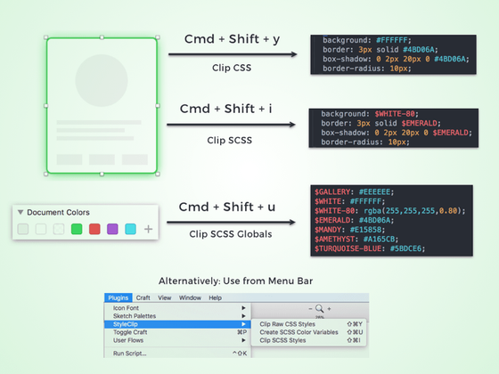 Cover image for StyleClip - плагин Sketch, копирующий CSS стили элемента в буфер обмена