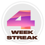 4 Week Streak badge