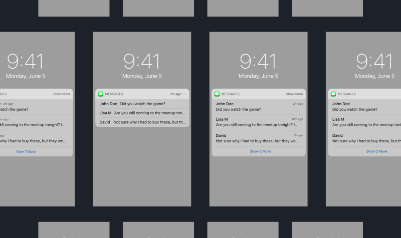 Уведомления в iOS 11 прототипы