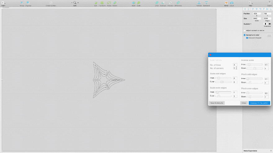 Super Shapes – Sketch плагин для создания сложных фигур. Пример -2
