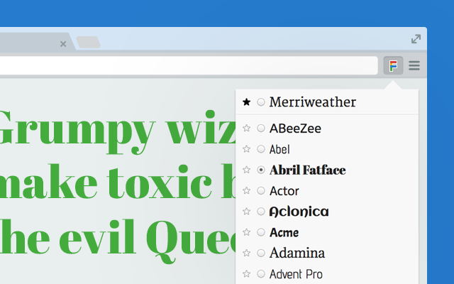 Расширение Chrome - Google font previewer