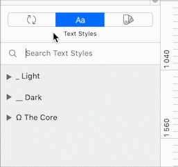 search text style