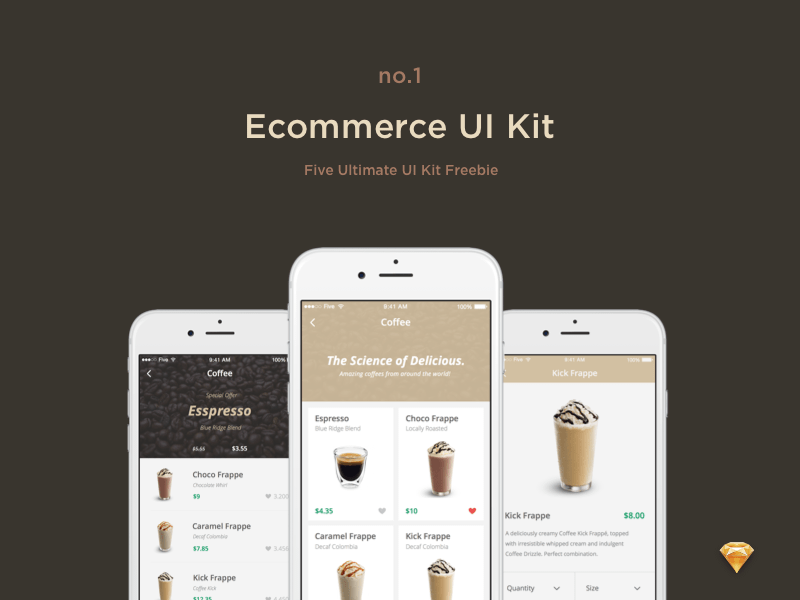 E-commerce UI Kit исходник Sketch для IOS