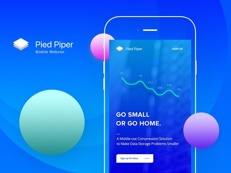 веб-сайта Pied Piper