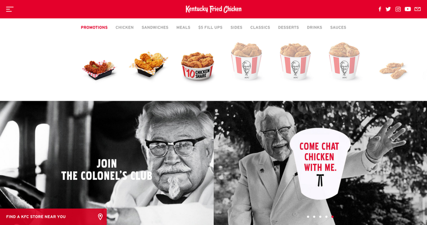 Как KFC использует цвета в своем приложении