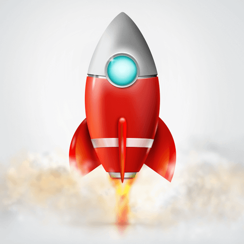 Дизайн иконки ракеты в Adobe Fireworks