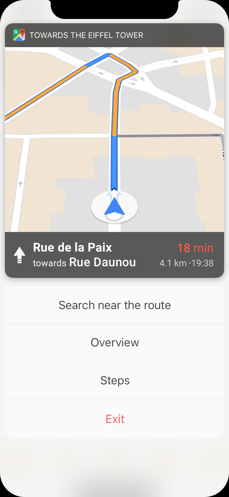 Проверка маршрута в Картах Google